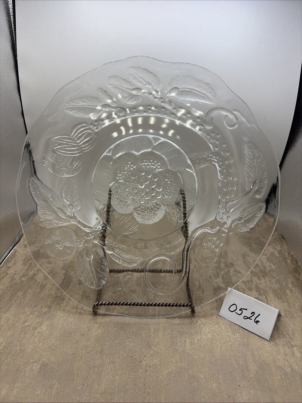 Arabia Finland Pioni Large Glass Serving Platter Oiva Toikka Mid Century Modern